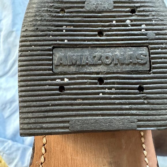 Amazonas Womens Brown Leather Western Cowboy Pointed Toe Pull On Boots Sz 9 - Picture 8 of 8